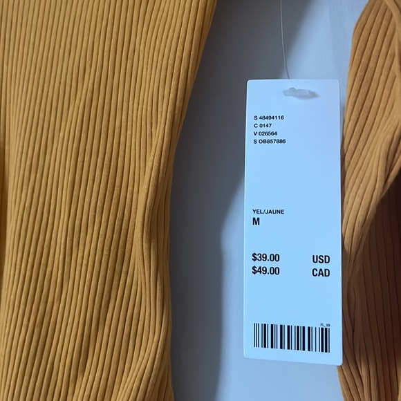 Urban Outfitters Out from Under yellow gold long sleeve bodysuit NWT size M - Picture 2 of 7